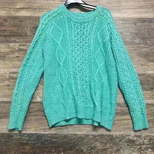 Merona Mint Green Cable Knit Women's Sweater
